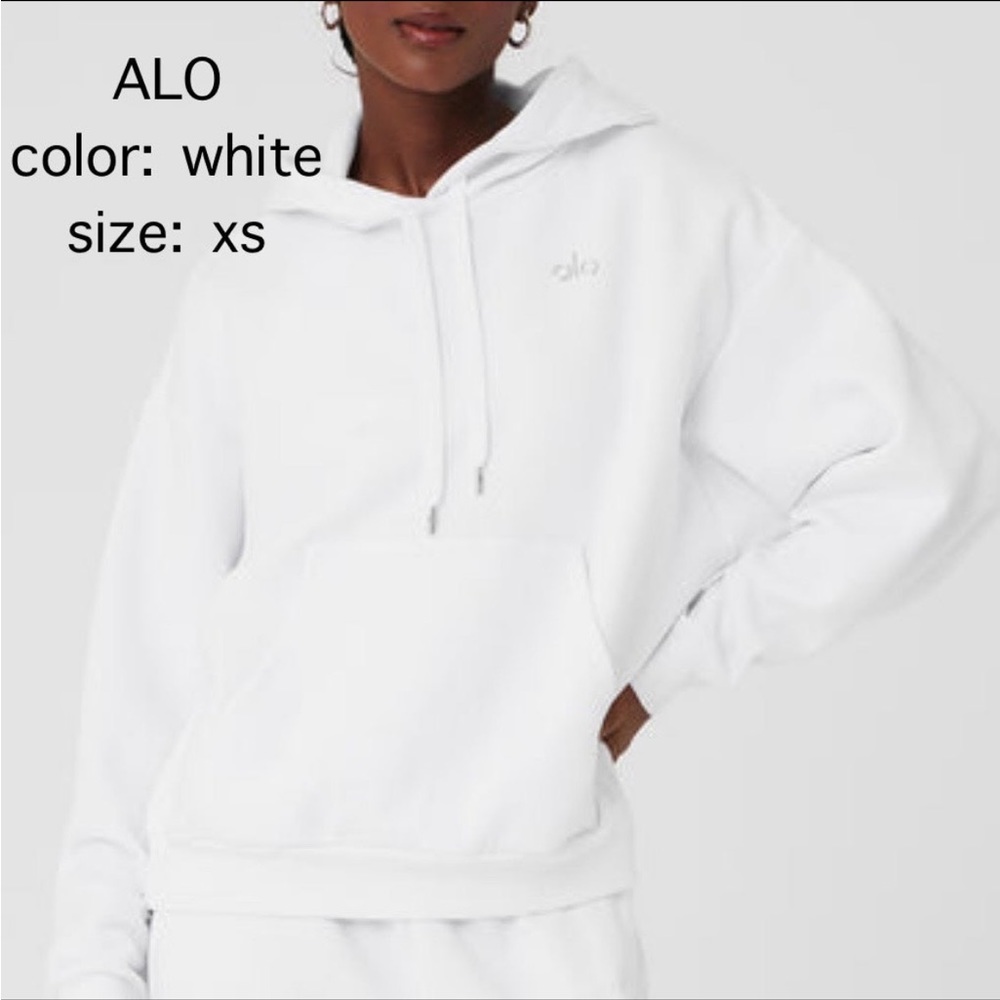 Alo white oversized sweatshirt